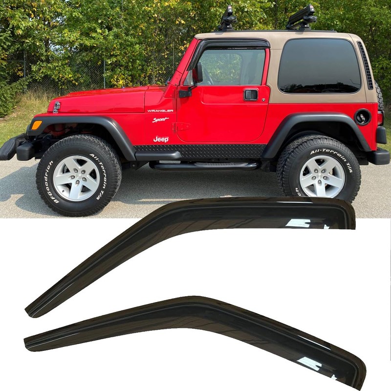 2pcs Original Shatterproof Rainproof Side Window Wind Deflector for Jeep
