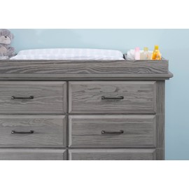 Soho Baby 44065530 Chandler Premium Changing Topper for 6-Drawer Dresser, Wire Brush Graphite Gray Finish