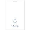 MyExpression.com 50 Cnt Simple Navy Anchor Nautical Thank You Cards
