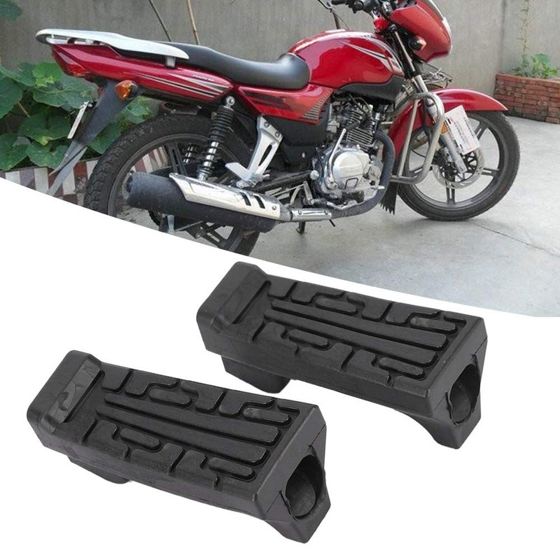 1 Pair Rubber Front Pedal Footrest Foot Pegs Motorcycle Footrests