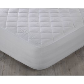 UKPL Anti-Allergenic Poly-Cotton Quilted Mattress Protector Mattress Topper Fitted Cover Single