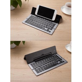 Pocket Size Tri-Fold Wireless Keyboard Compatible with Xiaomi 12/12S/12T/12X/11/11T/11i/Mi/Pro/Plus/Ultra/Lite/5G Fully Universal providing 48H Use, 320 Days Standby, Portable, Compact, Rechargeable