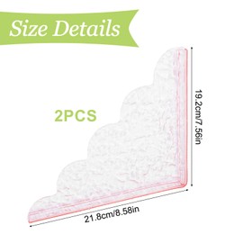 UFURMATE Transparent Splash Guard for Shower, 2 Pack Water Ripple Bathroom Shower Corner Acrylic Water Protector for Bathtub Kitchen Sink (8.6 x 7.6 inch)