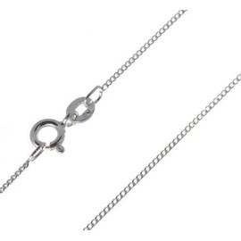 925 solid Sterling Silver diamond cut curb chain length 18" width 1.1mm