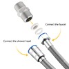 WestCH 1/2 Inch Shower Hose Adapter Stainless Steel Double Nipple