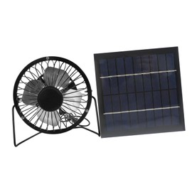 KONTONTY 1 Set Solar Panel Pet House Fan Kit Energy Efficient Cooling Fan for Dogs Chickens Greenhouses Lightweight Quiet Operation Includes