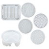 Coaster Epoxy Resin Casting Silicone Molds Patterned Round Tray, Holder