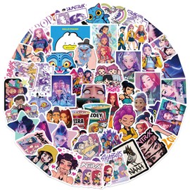 60Pcs Kpop Stickers, Anime Movie Stickers, Waterproof Vinyl Graffiti Decals for Laptop Skateboard Bicycle, Teens and Adults