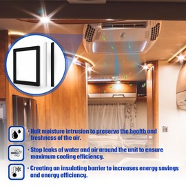 HRYOML 14 Inch RV & Camper Roof Air Conditioner Gasket Kit, EVA Self Adhesive Picture Frame Gasket and Leveling Pads Waterproof Seal Insulation for RV AC Repair Replacement and Install