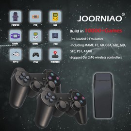 Retro Game Console, Built in 30000 Games, 9 Emulators, Plug & Play Video Game Console 4K HDMI Output for TV with Dual 2.4G Controllers for Kids Boys & Girls (64G)