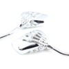 Chrome 8mm/10mm Motorcycle Skull Skeleton Rearview Side Mirrors Compatible with