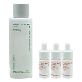 Innisfree 이니스프리 그린티 스킨 포맨+(잡티토닝세럼7mlx3개 증정) Innisfree Green Tea Skin for Men + (Free 3 pcs of Spot Toning Serum 7ml)