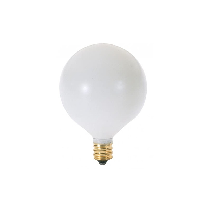 Satco 25G16 1/2/W Incandescent Globe Light, 25W E12 G16 1/2,