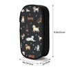 Perinsto Cute Dogs Animals Pencil Case Big Capacity Multi Compartment