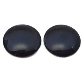 Megan's Beaded Designs Dark Black Barn Owl Realistic Bird Glass Eyes 6mm to 60mm Jewelry Making Art Doll Parts Taxidermy Sculpture Flatback Spooky Domed Cabochons (16mm)