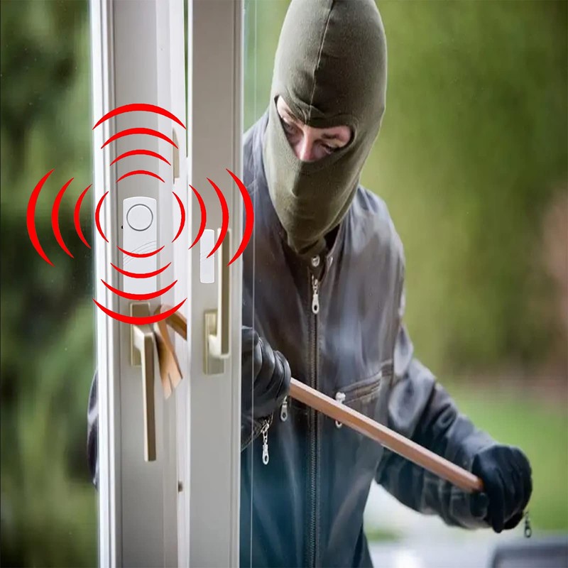 10 PCS Door/Window Alarm Magnetic, Wireless Security Sensor Burglar Alarm