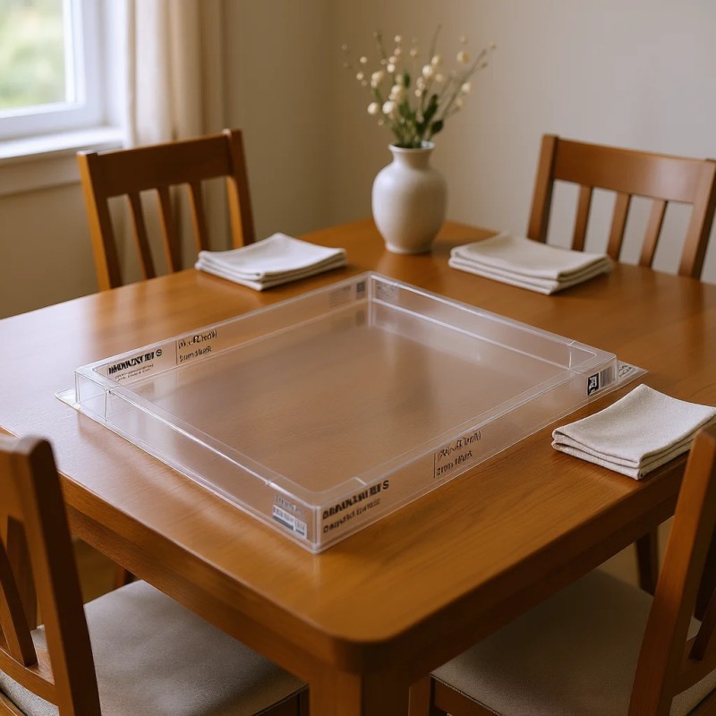 BAMANFELD'S Clear Table Protector 96x42 Inch 2mm Thick Plastic Desk