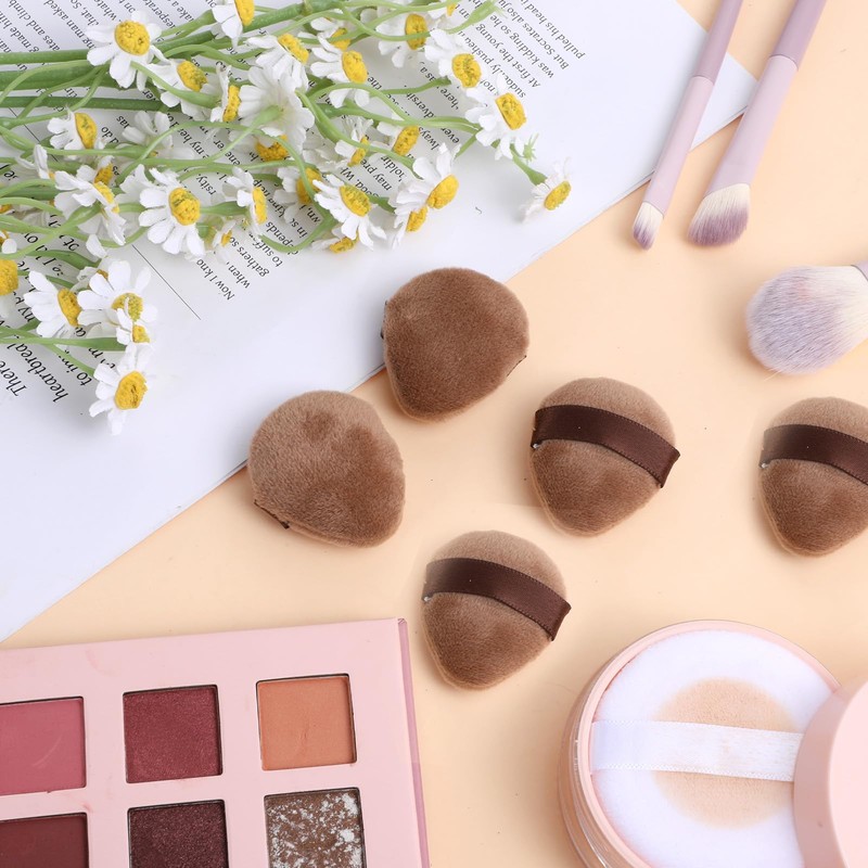 Giantree Triangle Makeup Powder Puffs, Pack of 6 Reusable Soft