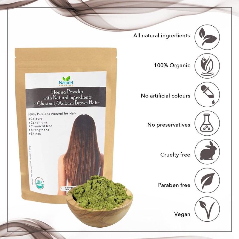 Naturel Anytime Henna Chestnut with Hibiscus | 100gm | check