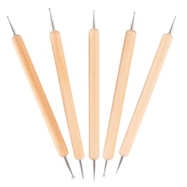 DanYun Clay Round Rod, Craft Rod, Clay Tool, Set of 5, Clay Sculpting Tool, Ceramic, Clay Tool, Spatula Set, Ceramic Tools, Molding, Clay Craft, Clay Spatula, Clay Craft Tool, Statues, DIY Carving Tool, Hobby, Beginners, Students, Potters, Hobby Tools