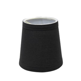 Aspen Creative 32046-2B, Hardback Empire Clip-On Chandelier Lamp Shade, Black, 3" Top x 4" Bottom x 4" Slant Height, Set of 2