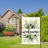 DMERBYL Spring Floral Welcome Garden Flag 12x18 Inch Double Sided