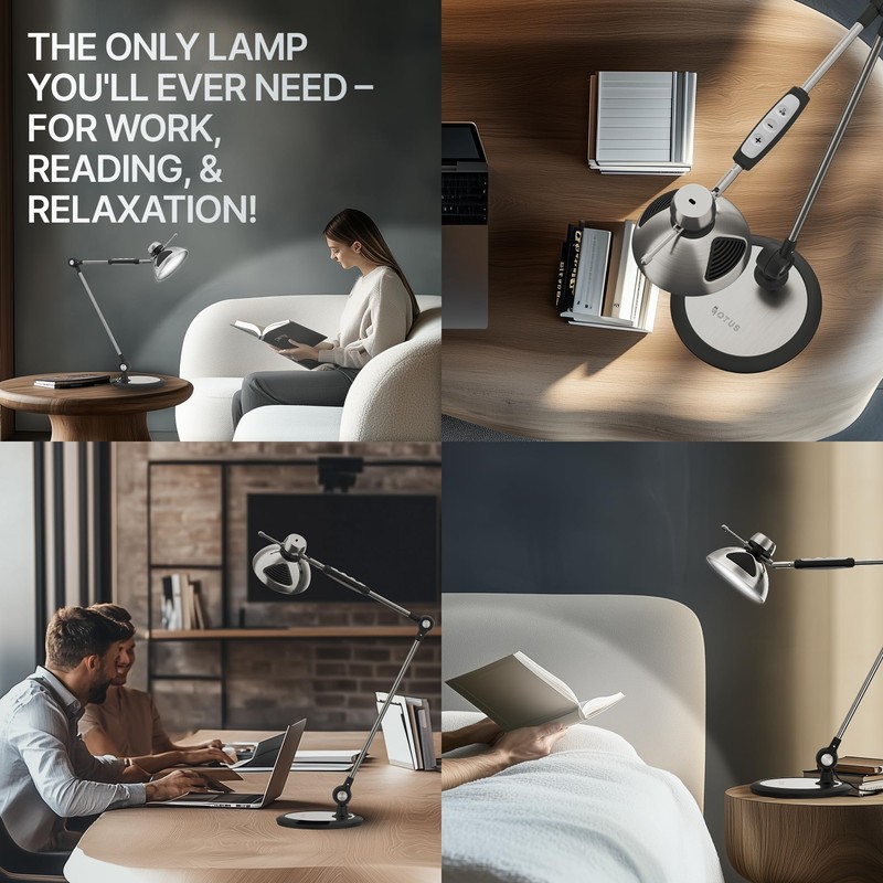 OTUS LED Desk Lamp for Home Office, Gesture On Off