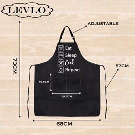 LEVLO Funny Baking Lover Apron British TV Show Fans Pop It In The Meecro-wah-vey Pinny, Pop the Meecro