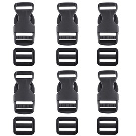 Azarxis Side Release Buckle, Insertion Buckle, Buckle, 0.8 inches (20 mm), 1.0 inches (25 mm), 1.5 inches (38 mm), 2.0 inches (50 mm), Plastic Buckle, Belt Adjuster, Cords, Fasteners, Repair, DIY,