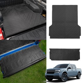 Maxzina Truck Bed Mat Compatible with 2022 2023 2024 2025 Ford Maverick Bed Liner Protector Tailgate Protector Cargo Mat TPE Cargo Linder for Ford Maverick Accessories (Truck Bed Mat+Tailgate Mat)