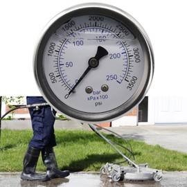 Pressure Washer Pressure Gauge, 250 Bar/3500 Psi for M14 x 1.5 Thread Pressure Washer, Pressure Gauge, for 2.2/3/4/5.5kW Pressure Washer