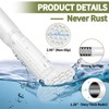 White Tension Curtain Rod 51-165In, Long Adjustable Tension Rods No