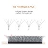 Lunamoon 5D Eyelash Extension, Premade Fans W Lash, Pre-Fanned Ready-to-Use