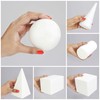 BELLE VOUS Geometric Shapes 3D White Foam (Pack of 6)
