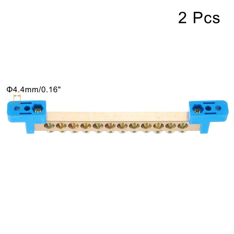 sourcing map 2 Pcs 12 Positions Bridge Design Terminal Bus