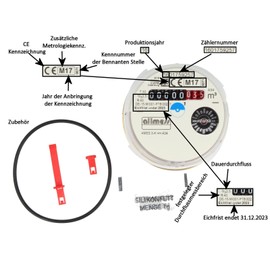 ALLMESS Replacement water meter measuring capsule AMES 3-K +m, cold, QN 1.5 m³/h MK system