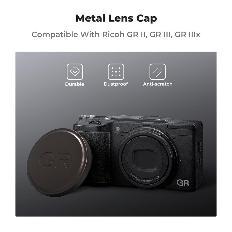 LC-GR3 Metal Lens Cap for Ricoh GR IIIx HDF, GR