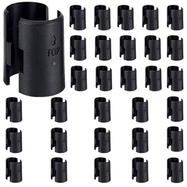 Metal Frame, Metal Rack Section, Stand Fixing Part, Shelf Section, Metal Mini Sleeves, Fixing Parts, Heavy Duty, Set of 30, Black (25mm)