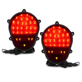 HECASA LED Pair Brake Light Compatible with Humvee M35 M998 Replacement for 11639535 12422958 11614157 Red Lens Rear Tail Lamp Stop Lamp Driver & Passenger Side 2Pcs