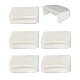 VALLVATER 6 Packs Toilet Seat Hinge Cover Caps Compatible with Kohler 4636/4713 Toilet Seat Replacement Parts, White