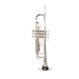 LeSage Brass Standard Bb Nickel Silver Trumpet for Beginner Student for Band with 7c Mouthpiece Cleaning Kit Valve Oil Trumpet Case