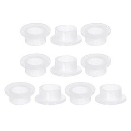 QUARKZMAN Flanged Sleeve Bearing 6.7 mm Bore 8.5 mm OD 5 mm Length Nylon Bushings for Shaft White Pack of 10