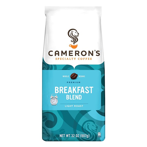Cameron's Coffee Roasted Whole Bean Coffee, Breakfast Blend, 32 Ounce