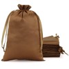 Tapleap Gold Satin Cloth Gift Bags - For Wedding, Birthday, Baby Shower, or Toga Party Favors, Summer Holiday, Hangover Kits or Jewelry, 6x9 inches with Drawstring, 30Pcs