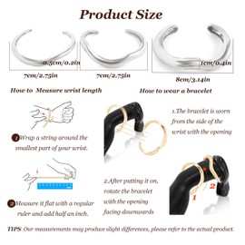 YANCHUN Gold Bangles for Women Bangle Bracelets Chunky Bangles Bracelets Non Tarnish Gold/Silver Bracelet for Women Trendy Jewelry Gift