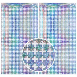 4 Packs Disco Foil Curtain Silver Disco Sequin Backdrop Curtain Metallic Backdrop for Birthday Bachelorette Party 70s 80s 90s Theme Disco Party Decorations Supplies