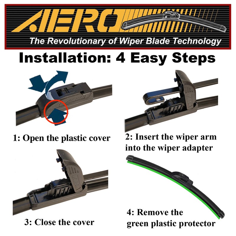 AERO 26" + 12" Premium All-Season Beam Windshield Wiper Blades