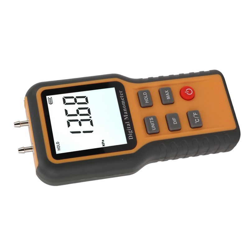 Engine Digital Manometer Differential Gauge High Precision Dual Port HVAC