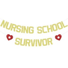 Nursing School Survivor Banner, Congrats Nurse Garland Bunting, Congrats RN/BSN, Nurse Graduation Party Decorations
