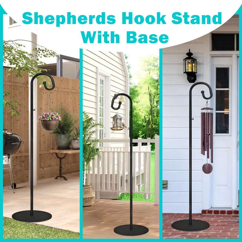 76" Shepherds Hooks for Outdoor- 3/4 Inches Thicken Wind Chimes